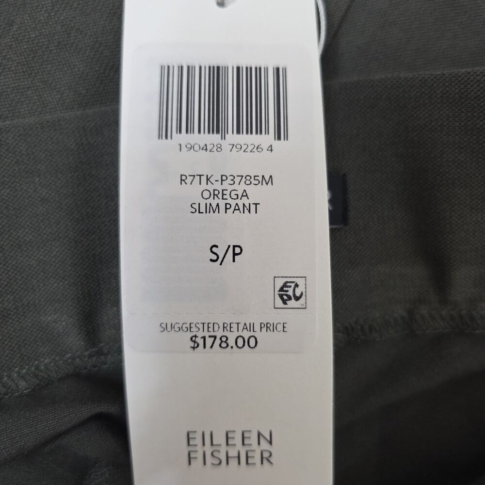 New MSRP $178 Eileen Fisher Washable Crepe Ponte Slim Pants Size Small Gray - Picture 7 of 9